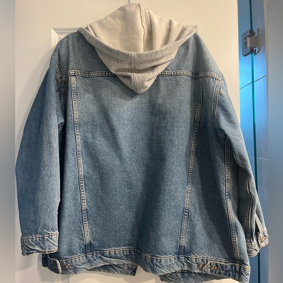 Free People Flawless Oversized Hooded Denim Jacket - Picture 3 of 3